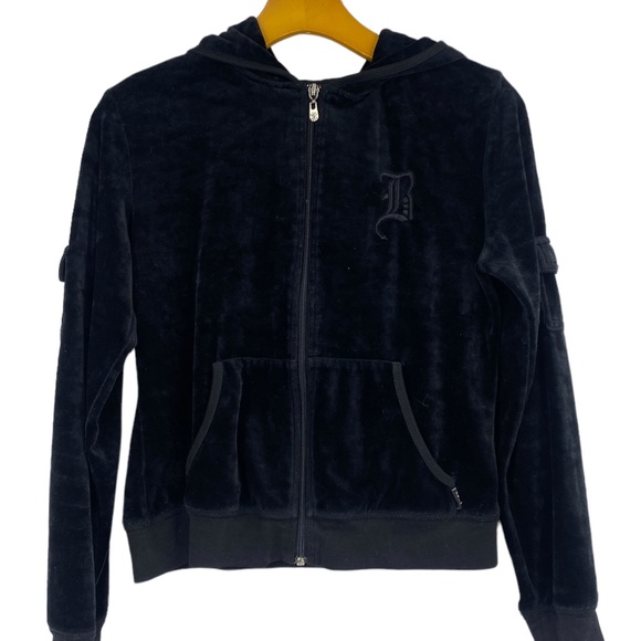 💕SALE💕 BCBGMaxAzria Black Y2K Track Jacket - Picture 2 of 6